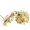 Chanel CC Gold Plated Rhinestone Embellished Drop Bullet Back Earrings Secondhand