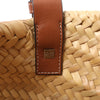 LOEWE Anagram Basket Small Raffia x Leather Handbag in Beige x Brown Secondhand