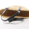 LOEWE Basket Medium Raffia x Leather Shoulder Bag in Beige x Black Secondhand