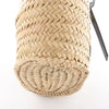 LOEWE Basket Medium Raffia x Leather Shoulder Bag in Beige x Black Secondhand