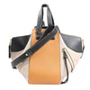LOEWE Hammock Small Leather 2Way Handbag in Orange x Black x Beige Secondhand