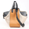 LOEWE Hammock Small Leather 2Way Handbag in Orange x Black x Beige Secondhand