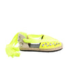 Loewe STARMARK Bijou Ribbon Strap Fabric Sandals in Yellow 791910, Size 37 EU Secondhand