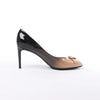 Secondhand Louis Vuitton 16 years Patent Leather Heels in Black x Beige NL0186, Size EU 40