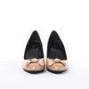 Secondhand Louis Vuitton 16 years Patent Leather Heels in Black x Beige NL0186, Size EU 40