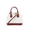 Louis Vuitton Alma BB Epi Leather 2Way Handbag in White x Burgundy M53589 Secondhand