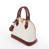 Louis Vuitton Alma BB Epi Leather 2Way Handbag in White x Burgundy M53589 Secondhand