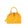 Secondhand Louis Vuitton Alma BB Monogram Vernis 2Way Handbag in Yellow M91697