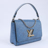 Louis Vuitton Epi Leather Twist Shoulder Bag GM in Denim Blue Secondhand