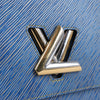 Louis Vuitton Epi Leather Twist Shoulder Bag GM in Denim Blue Secondhand