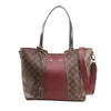 Louis Vuitton Jersey Damier x Leather 2Way Shoulder Bag in Brown x Burgundy N44021 Secondhand