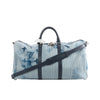 Louis Vuitton Keepall Bandoulière 50 Monogram Water Color Travel Bag in Blue x White M57946 Secondhand
