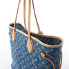 Secondhand Louis Vuitton Neverfull MM Monogram Denim Shoulder Bag in Blue M13192