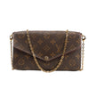 Louis Vuitton Monogram Pochette Pochette Félicie Crossbody Bag in Brown M61276 Secondhand
