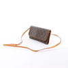 Secondhand Louis Vuitton Pochette Twin GM Monogram Canvas Crossbody Bag in Brown M51852