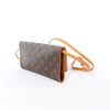 Secondhand Louis Vuitton Pochette Twin GM Monogram Canvas Crossbody Bag in Brown M51852