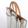 Louis Vuitton Sac Plat Limited Edition Monogram Mirror Handbag in Silver M45884 Secondhand