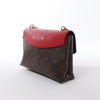 Louis Vuitton Saint Placide Monogram x Taurillon Crossbody Bag in Brown x Red M43713 Secondhand