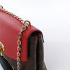 Louis Vuitton Saint Placide Monogram x Taurillon Crossbody Bag in Brown x Red M43713 Secondhand