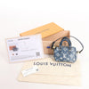Secondhand Louis Vuitton Speedy Micro Monogram Denim Handbag in Blue