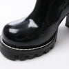Secondhand Louis Vuitton Star Trail Line 21 years Monogram Patent Leather Ankle Boots in Black MA0231, Size 38 EU