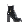 Secondhand Louis Vuitton Star Trail Line 21 years Monogram Patent Leather Ankle Boots in Black MA0231, Size 38 EU