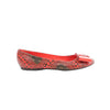 Secondhand Louis Vuitton x Yayoi Kusama Bow 12 years Leather Polka Dot Ballet Flats in Red x Black, Size 38.5 EU