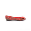 Secondhand Louis Vuitton x Yayoi Kusama Bow 12 years Leather Polka Dot Ballet Flats in Red x Black, Size 38.5 EU
