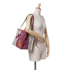 LOEWE Paulas Ibiza Large Canvas Stripes Cushion Tote Secondhand