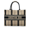 Dior Medium Embroidered Canvas Bayadere Book Tote Secondhand