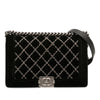 Chanel Medium Quilted Velvet Wild Stitch Boy Flap Secondhand