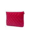 Chanel Small Quilted Patent Valentine Hearts O Case Clutch Secondhand