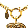 Chanel Gold Plated CC Quilted Pendant Necklace Secondhand