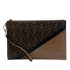 Fendi FF 1974 Coated Canvas and Leather Diagonal Clutch Secondhand