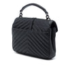 Saint Laurent Medium Chevron Sheepskin Monogram Monochrome College Bag Secondhand