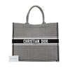 Dior Large Canvas Houndstooth Embroidered Book Tote Secondhand