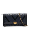 Chanel Chevron Mixed Leathers Boy Wallet on Chain Secondhand