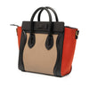 Celine Nano Tricolor Nubuck and Drummed Calfskin Luggage Tote Secondhand