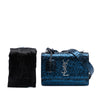 Saint Laurent Small Glittered Leather Monogram Sunset Crossbody Secondhand
