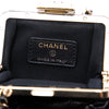 Chanel Quilted Aged Lambskin Kiss Lock Clutch with Chain Secondhand