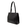 Ferragamo Croc Embossed Leather Vara Tote Secondhand