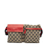 Secondhand Gucci GG Canvas Web Double Pocket Belt Bag