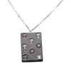 Chanel CC Brass Acrylic and Strass Pendant Necklace Secondhand