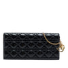 Dior Patent Cannage Lady Dior Clutch with Chain Secondhand