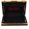 Valentino Striped Enamel and Gold Plated Box Minaudiere Clutch on Chain Secondhand