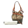 LOEWE Small Canvas and Leather Balloon Bucket Bag Secondhand