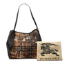 Burberry Small Haymarket Check Canvas and Calfskin Camouflage Canterbury Tote Secondhand
