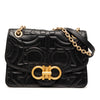 Ferragamo Quilted Leather Gancini Flap Shoulder Bag Secondhand
