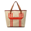 Hermès Toile and Clemence Pursangle Tote Secondhand