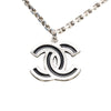 Chanel CC Brass Enamel Pendant Necklace Secondhand
